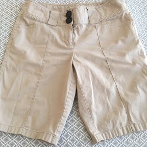 Ann Taylor Khaki walking shorts